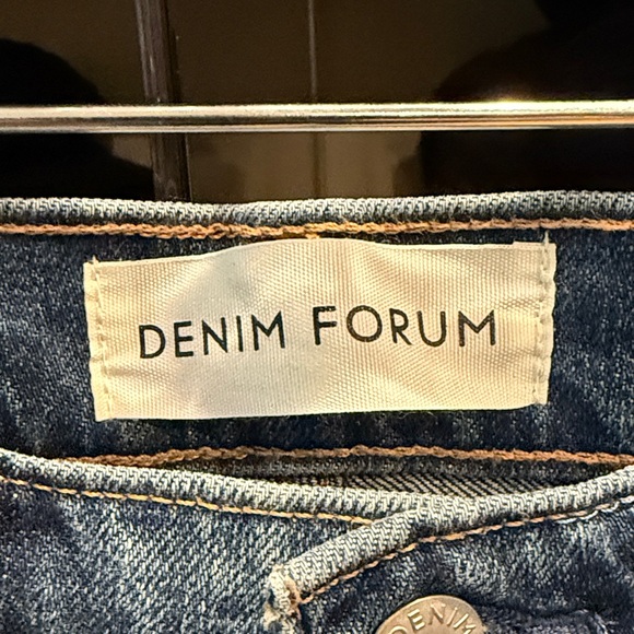 Denim Forum women's Straight Jeans in Blue - Picture 2 of 4